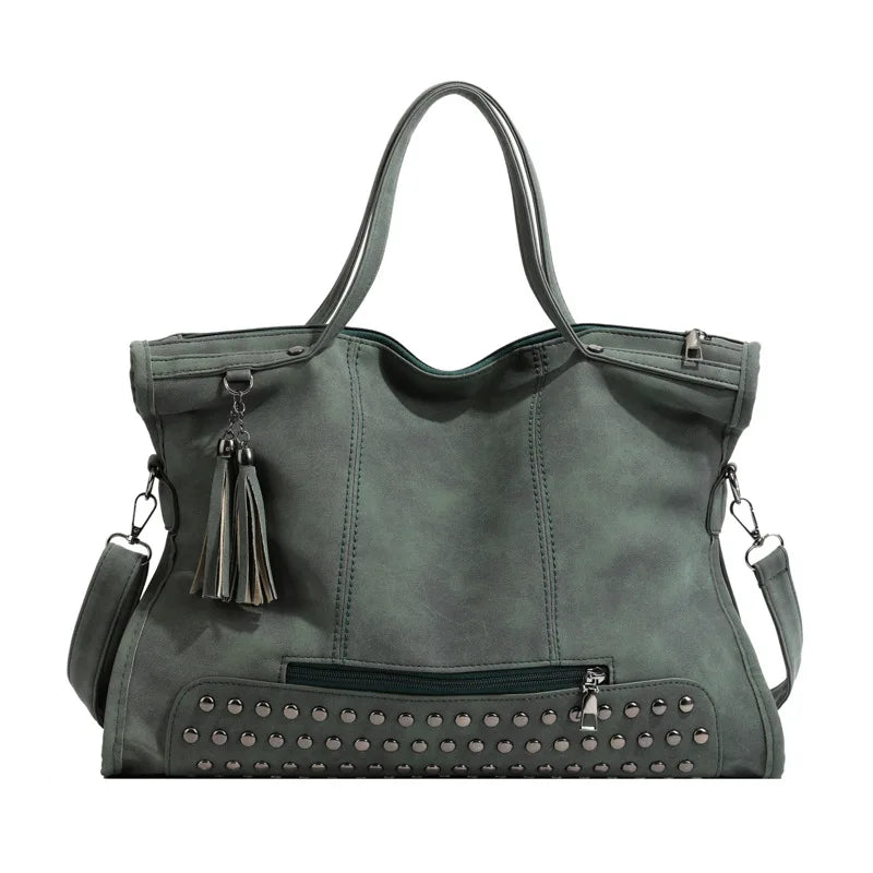 Women's Tote Bag in PU Leather with Crossbody Strap for Autumn Everyday Use