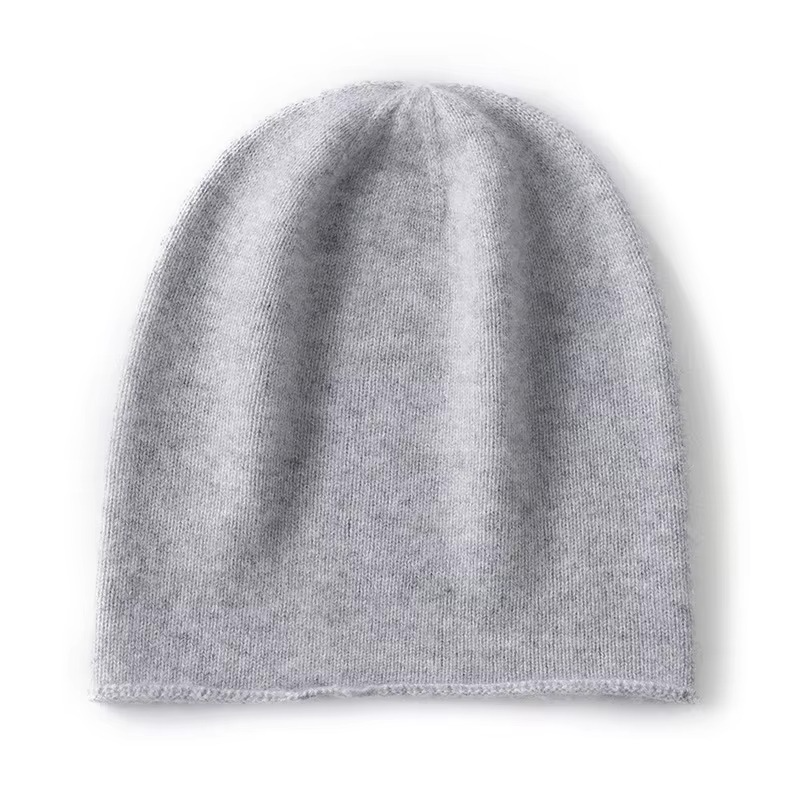 Dzianinowa czapka beanie z domieszką kaszmiru | Miękka czapka zimowa