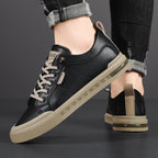 Men’s Casual Lace-Up Trainers with Contrast Sole