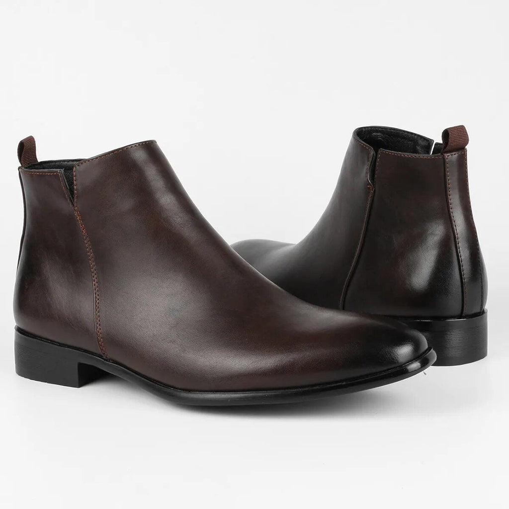 Bottines homme élégantes à fermeture zippée latérale