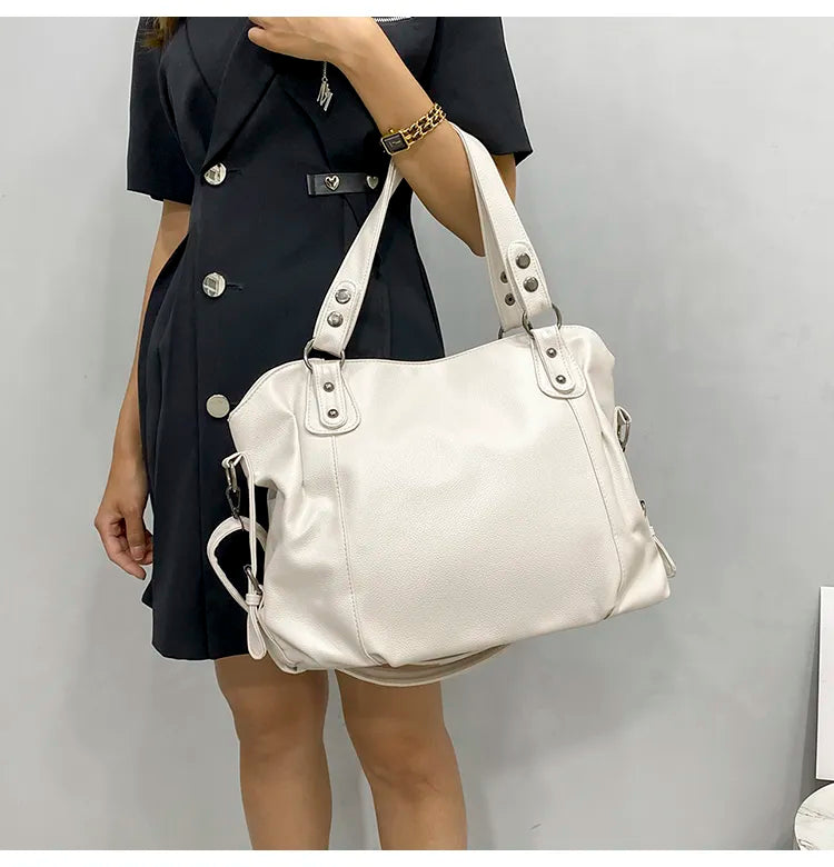 Women's PU Leather Shoulder Bag with Crossbody Strap