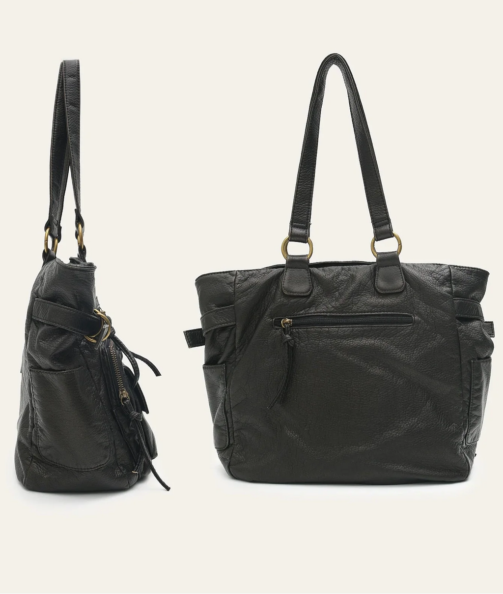 Women's Tote Bag in PU Leather with Multiple Pockets for Autumn Everyday Use
