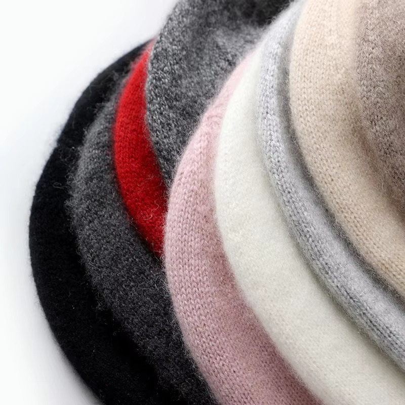 Dzianinowa czapka beanie z domieszką kaszmiru | Miękka czapka zimowa