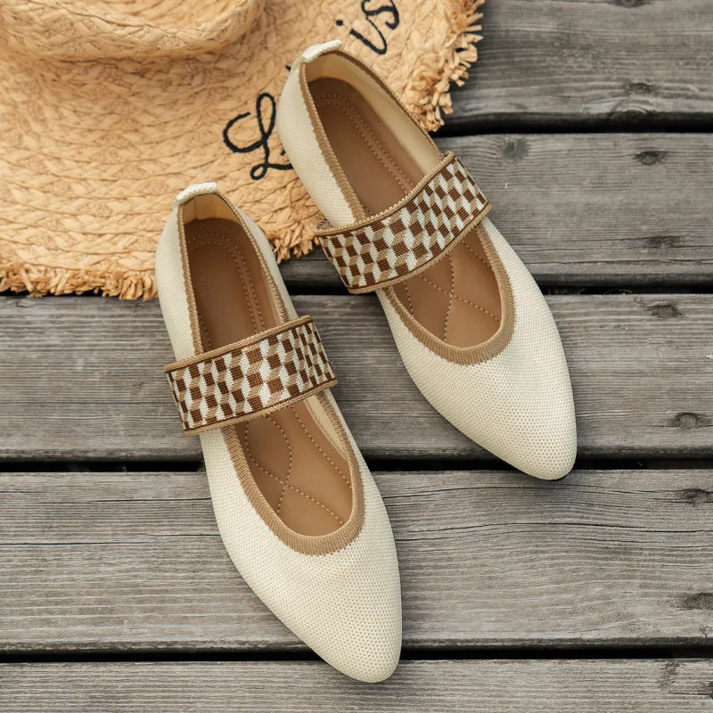 Women's Knitted Mary Jane Flats