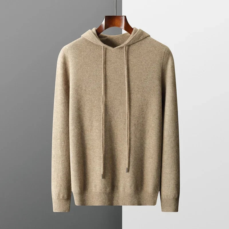 Men's Merino Wool Hoodie | Soft Pullover Sweater