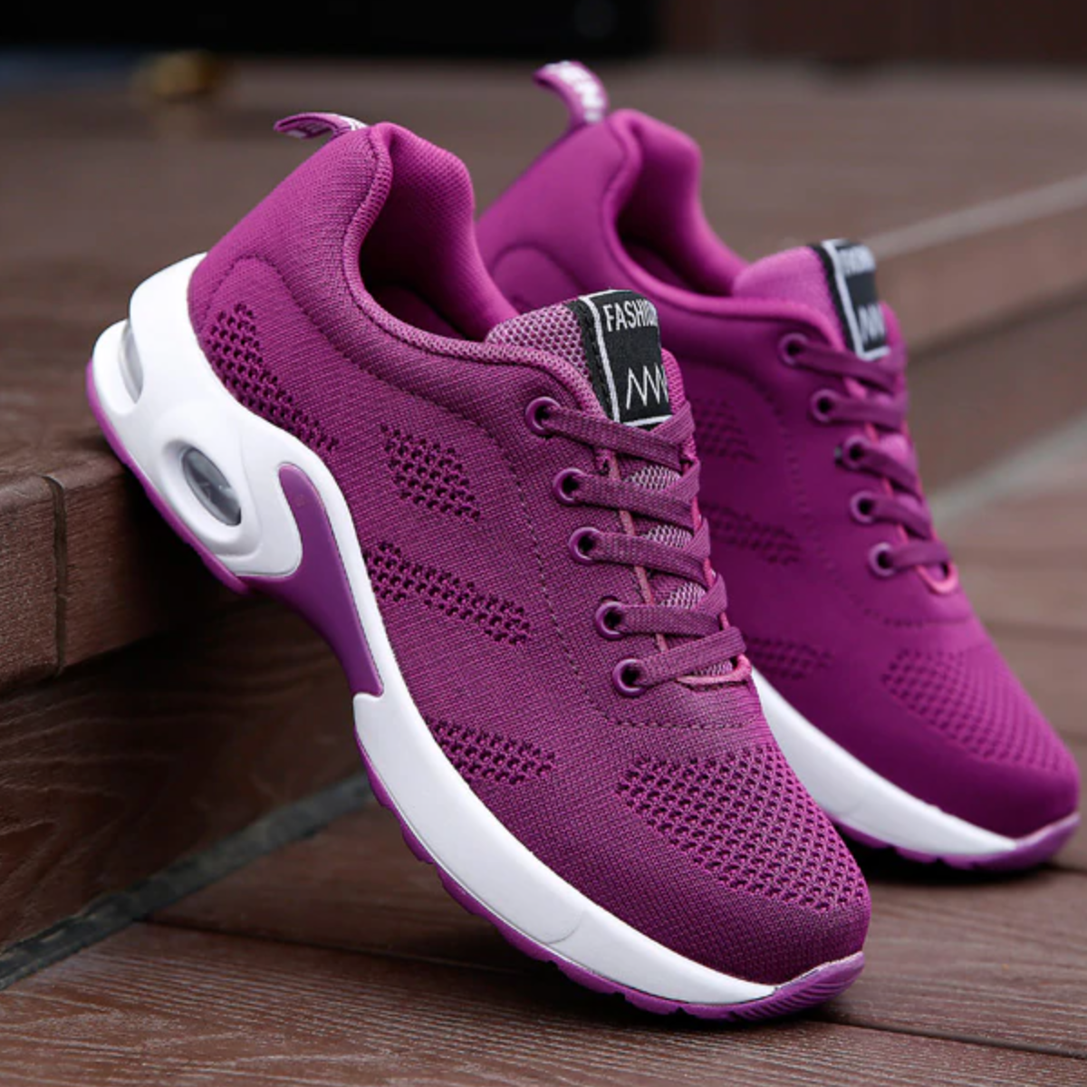 Women’s Breathable Mesh Walking Trainers with Cushioned Sole
