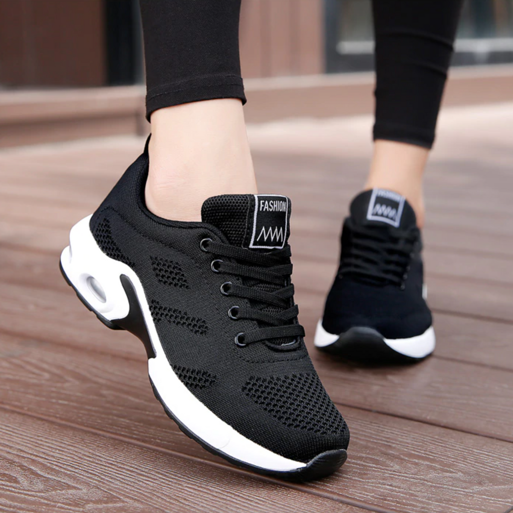 Women’s Breathable Mesh Walking Trainers with Cushioned Sole