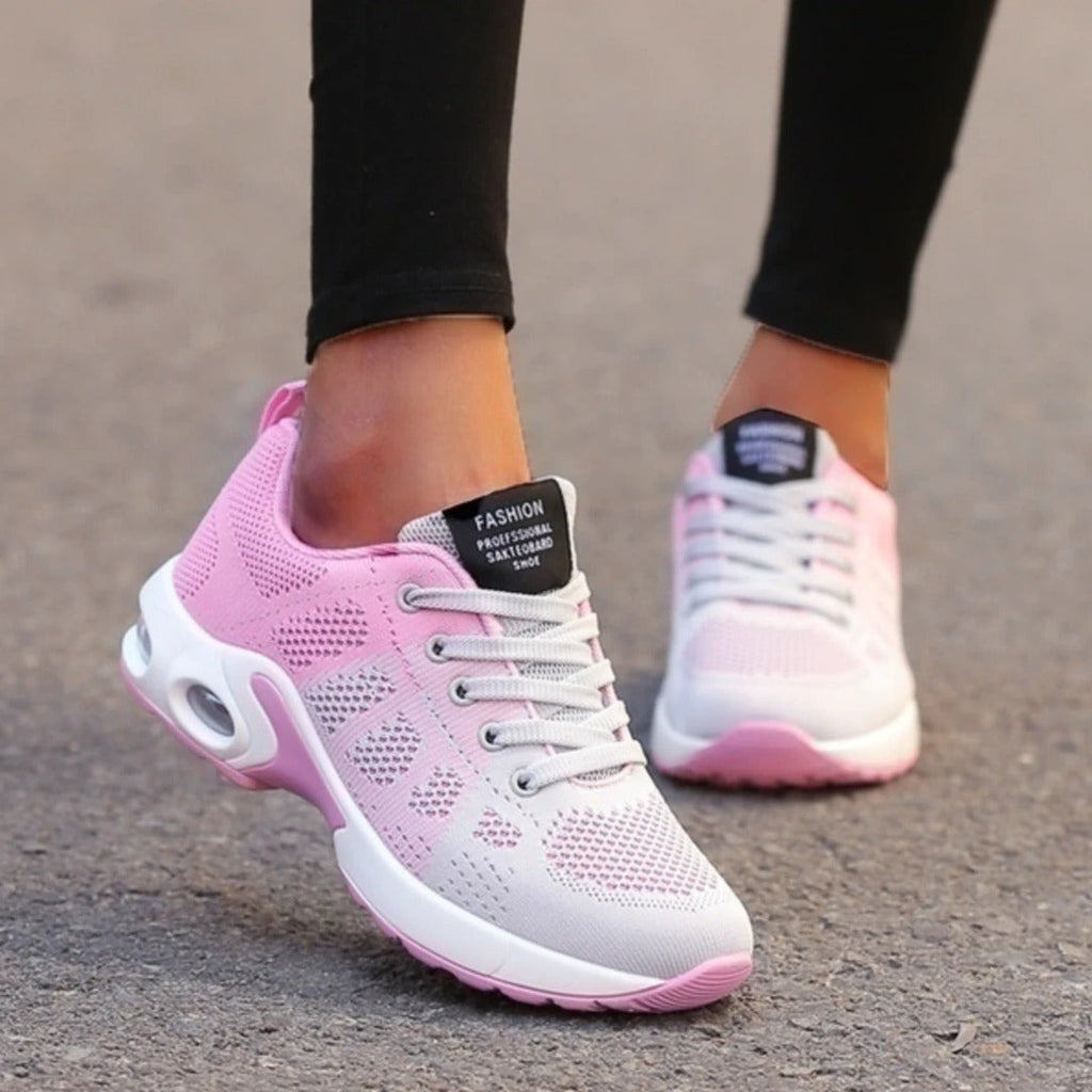 Women’s Breathable Mesh Walking Trainers with Cushioned Sole