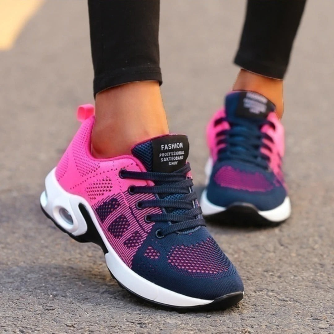 Women’s Breathable Mesh Walking Trainers with Cushioned Sole