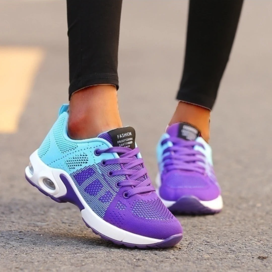 Women’s Breathable Mesh Walking Trainers with Cushioned Sole