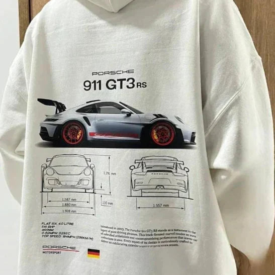 Men’s Oversized Car Graphic Hoodie
