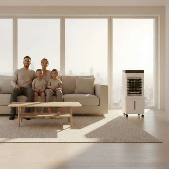 Portable Evaporative Air Cooler with Water Tank for Summer Home Cooling