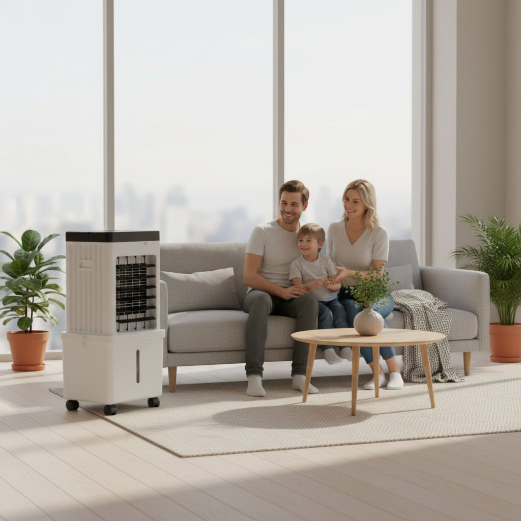 Portable Evaporative Air Cooler with Water Tank for Summer Home Cooling