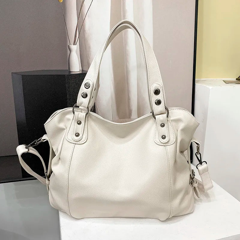 Women's PU Leather Shoulder Bag with Crossbody Strap