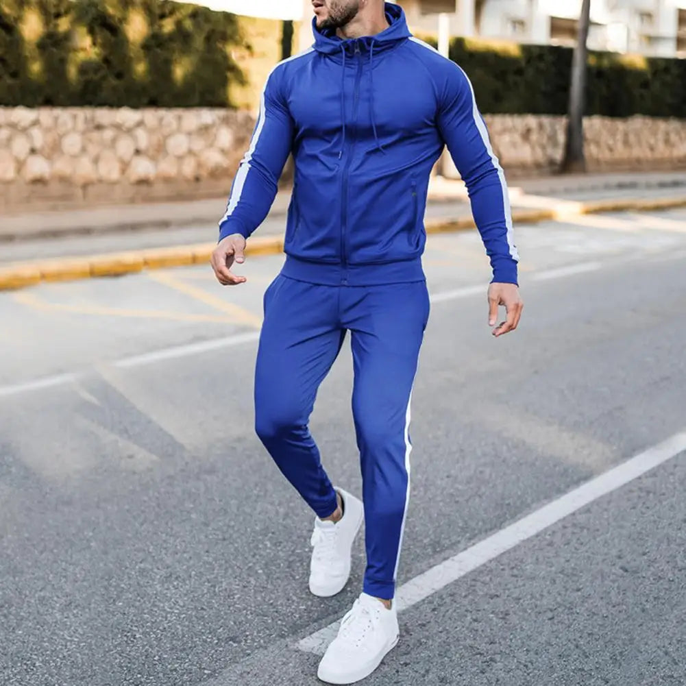 Ensemble de survêtement à capuche pour homme avec joggers ajustés