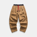 Men’s Teddy Fleece Trousers with Relaxed Fit and Drawstring Waist