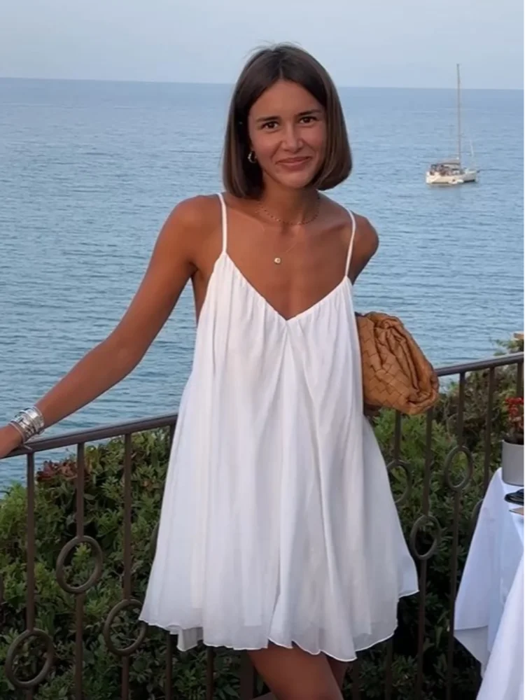 Women's White Occasion Dress | Relaxed Fit Mini Dress
