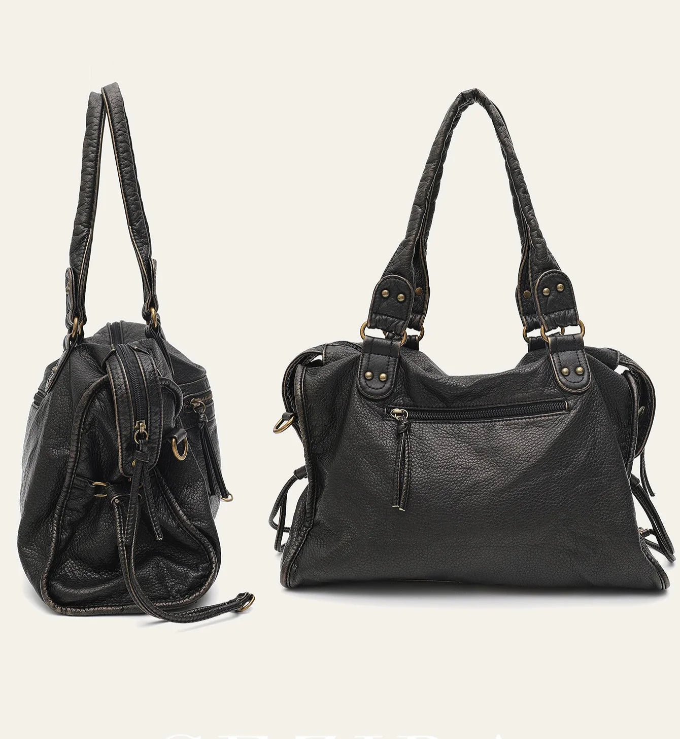 Women's PU Leather Shoulder Bag with Adjustable Strap for Autumn Everyday Use