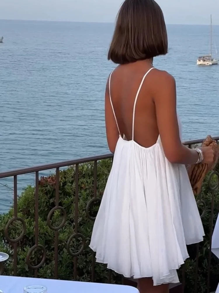 Women's White Occasion Dress | Relaxed Fit Mini Dress