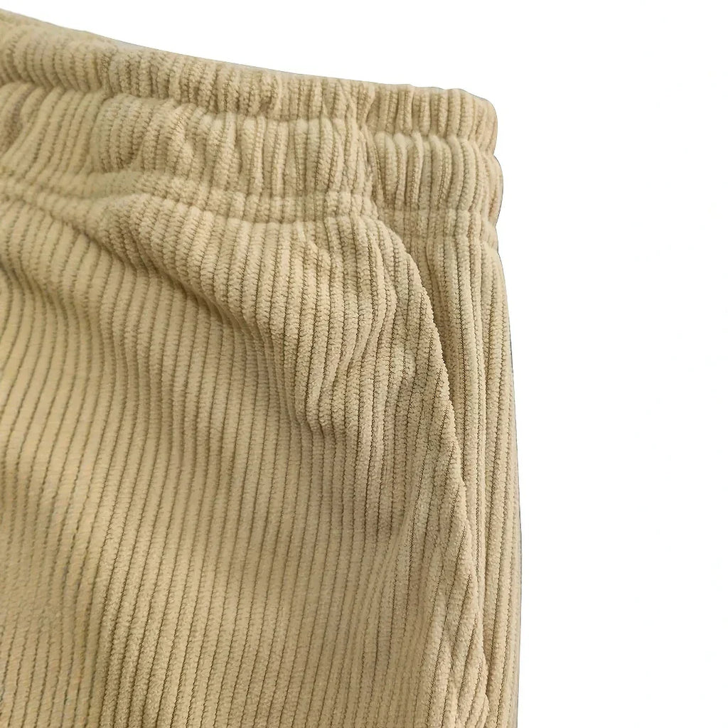 Pantalon en velours côtelé à coupe décontractée pour homme