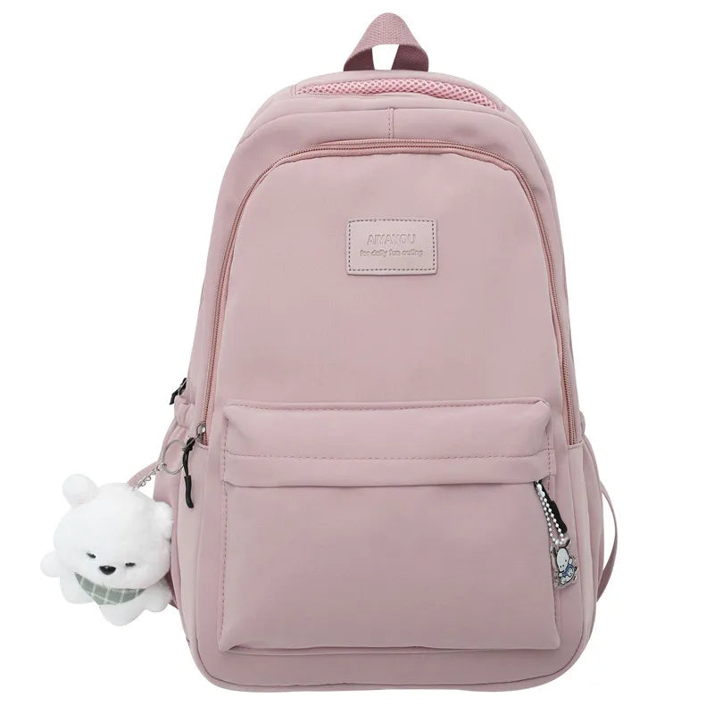 Women's Backpack in Oxford Fabric with Multiple Pockets for Autumn Everyday Use