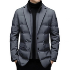 Veste blazer matelassée pour homme | Manteau d’hiver à col montant