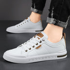 Men’s Casual Lace-Up Trainers with Contrast Sole