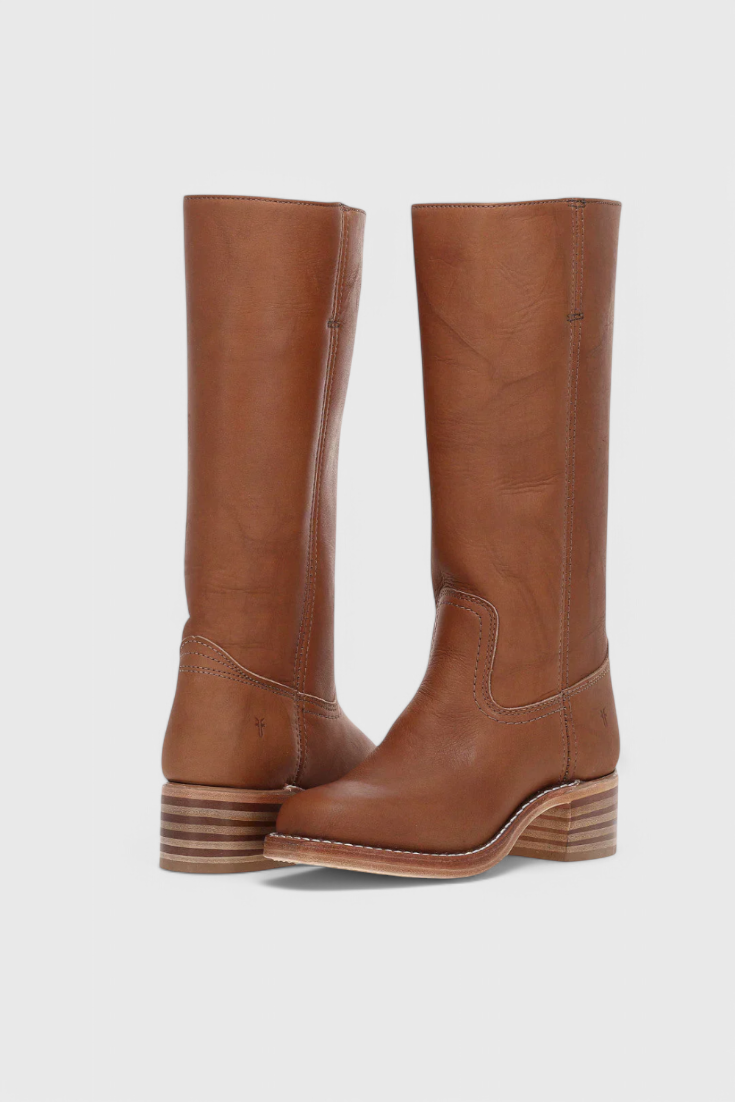 Women's Knee-High Stacked Heel Boots