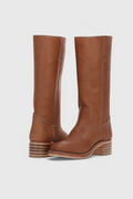 Women's Knee-High Stacked Heel Boots