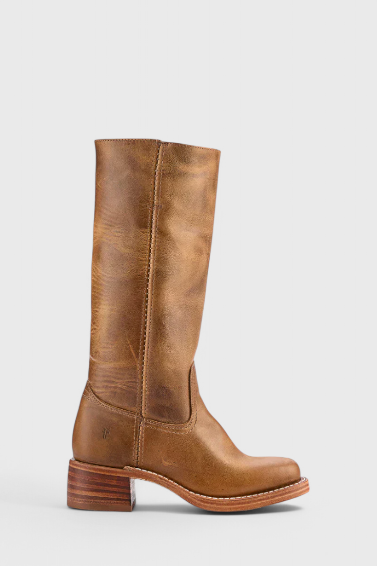 Women's Knee-High Stacked Heel Boots