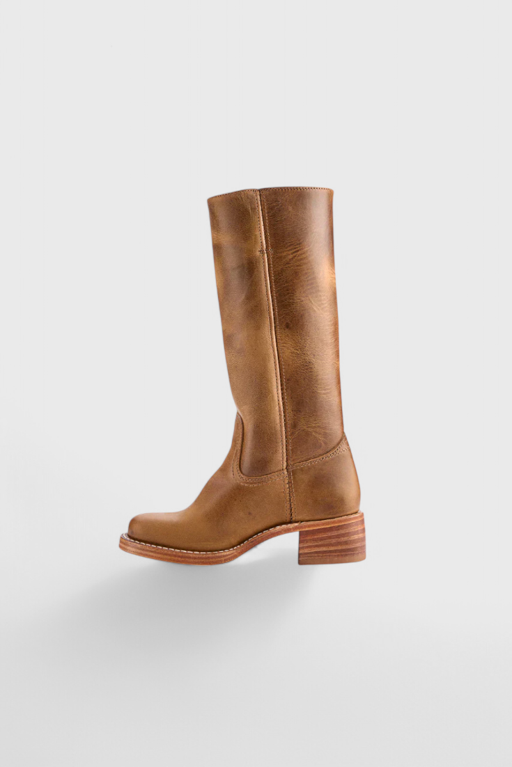 Women's Knee-High Stacked Heel Boots
