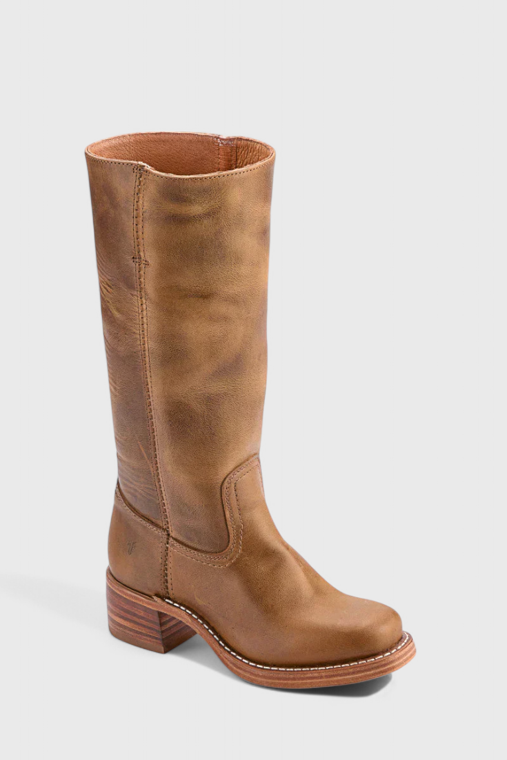 Women's Knee-High Stacked Heel Boots