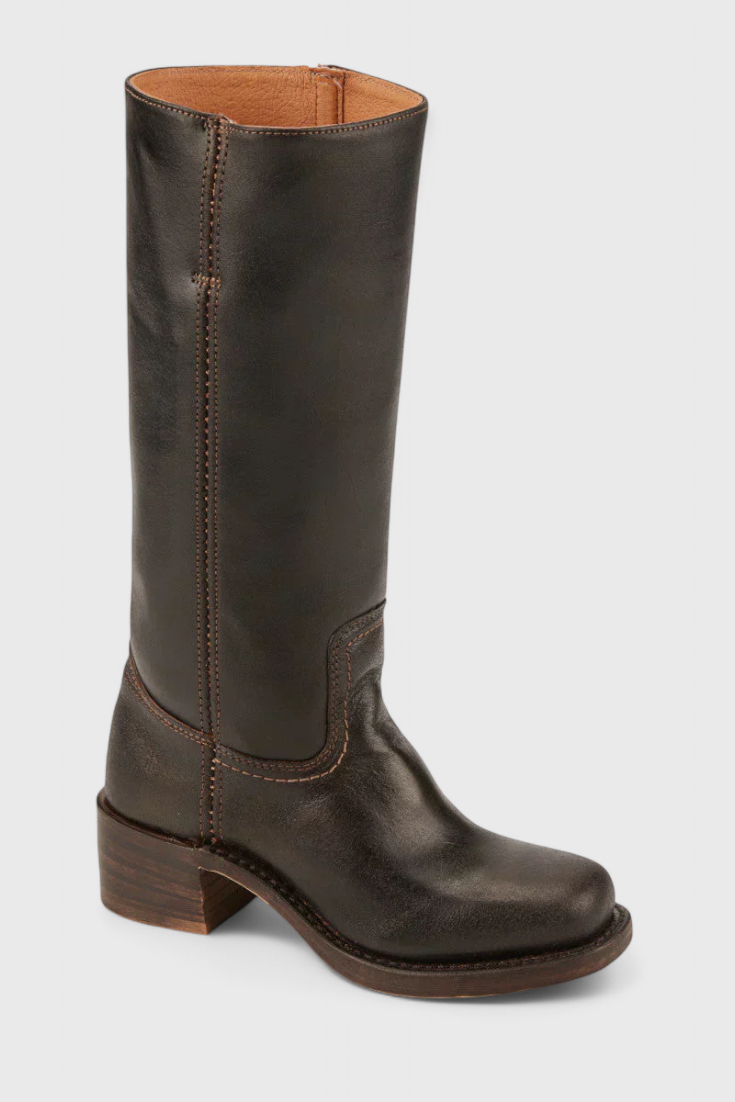 Women's Knee-High Stacked Heel Boots