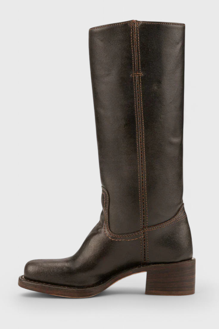 Women's Knee-High Stacked Heel Boots