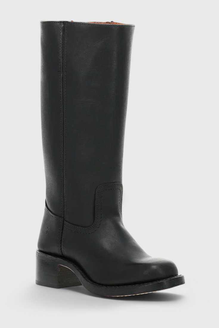 Women's Knee-High Stacked Heel Boots