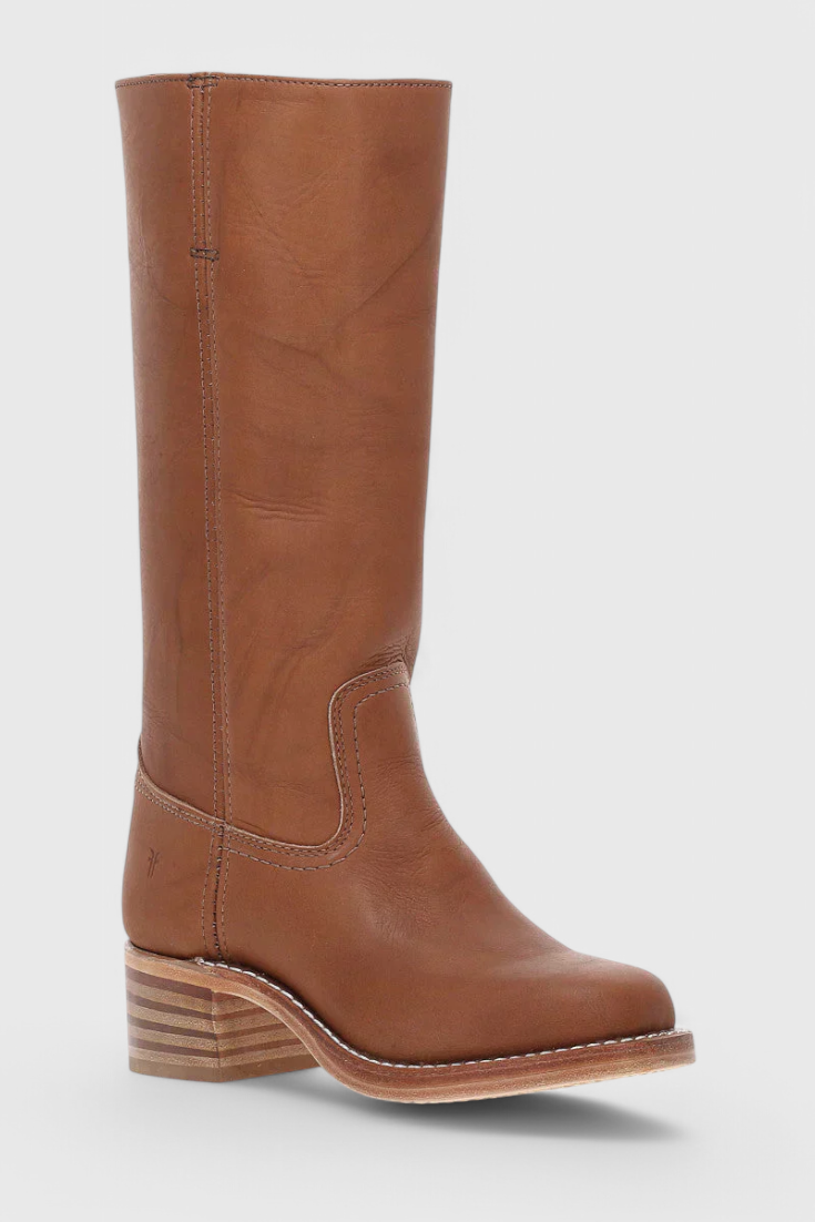 Women's Knee-High Stacked Heel Boots
