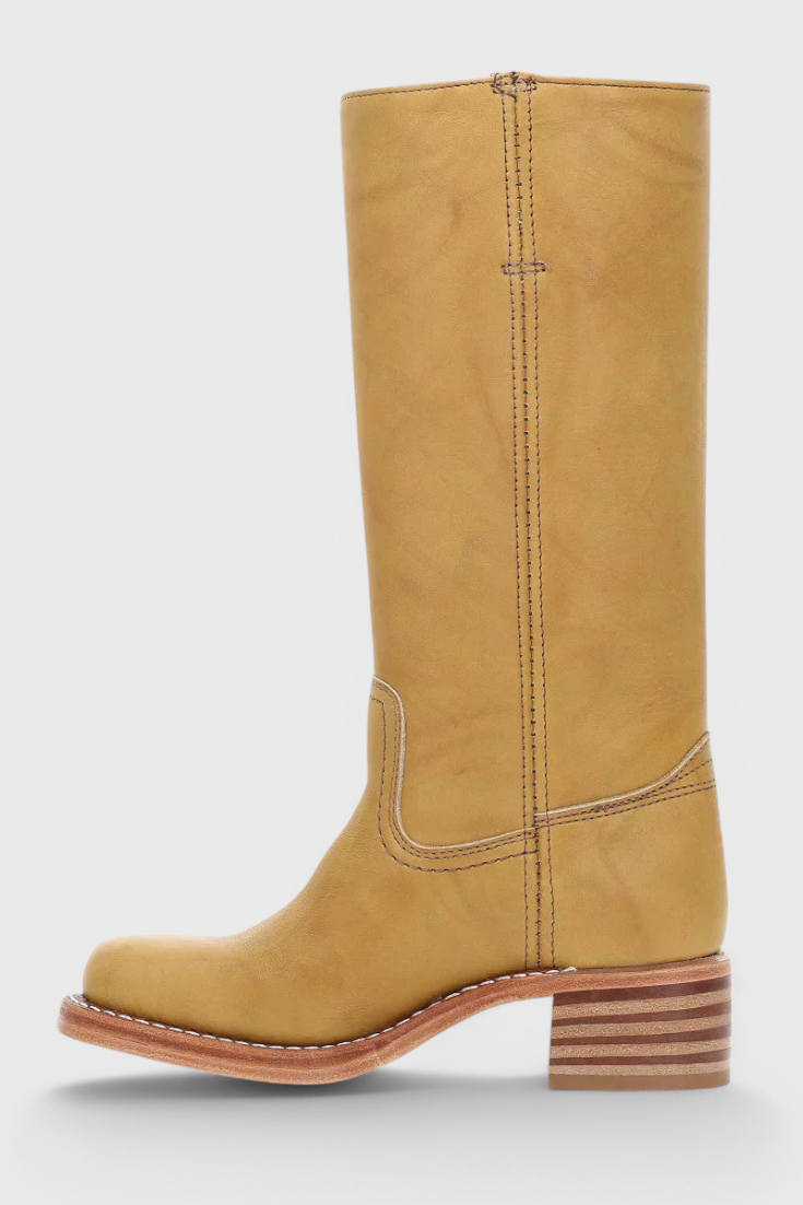 Women's Knee-High Stacked Heel Boots