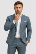 Men's Linen Suit for Summer Business Wedding Formal Wear