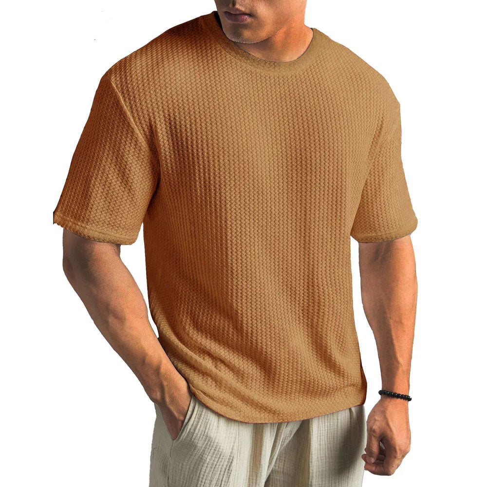 T-shirt texturé coupe décontractée pour homme