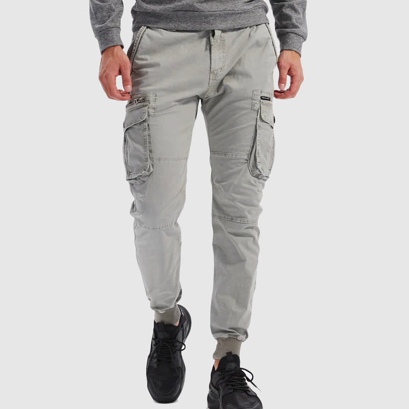 Pantalon cargo fuselé pour homme avec poches utilitaires