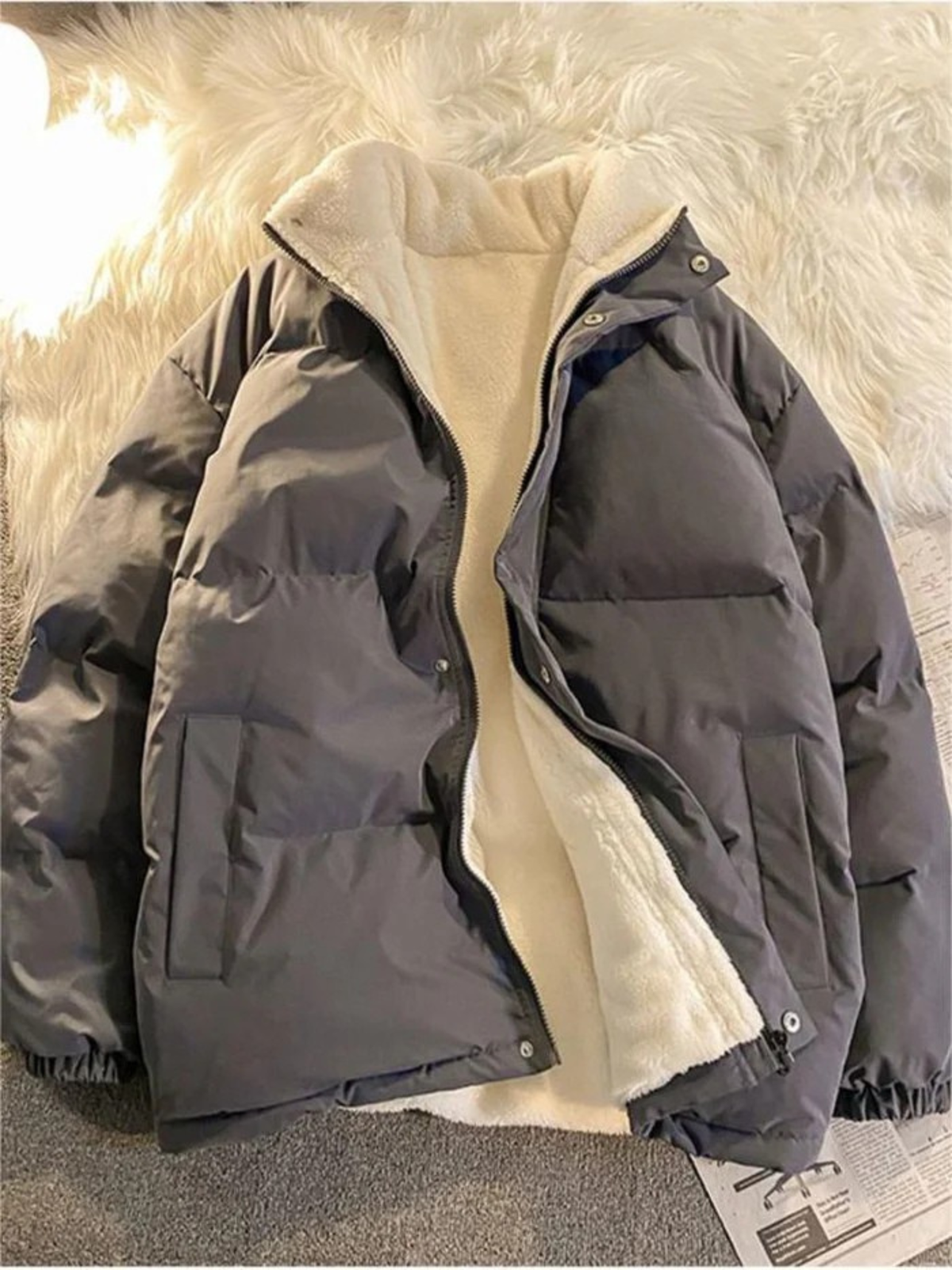 Women's Lightweight Quilted Jacket | High Collar Zip-Up Puffer