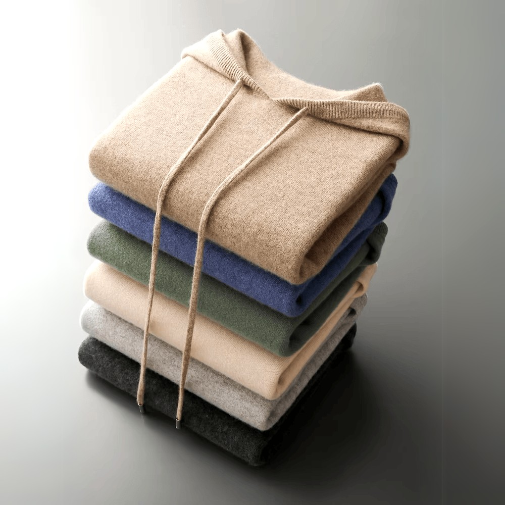Men's Merino Wool Hoodie | Soft Pullover Sweater