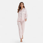 Women’s Satin Stripe Long Sleeve Pyjama Set
