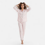 Women’s Satin Stripe Long Sleeve Pyjama Set