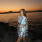 Women's Sequin Mini Dress | Cut-Out Waist Bell Sleeve