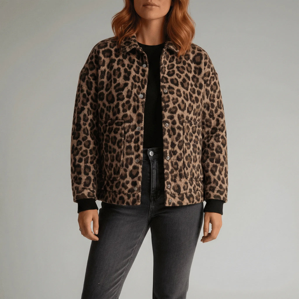 Women’s Leopard Print Overshirt Jacket
