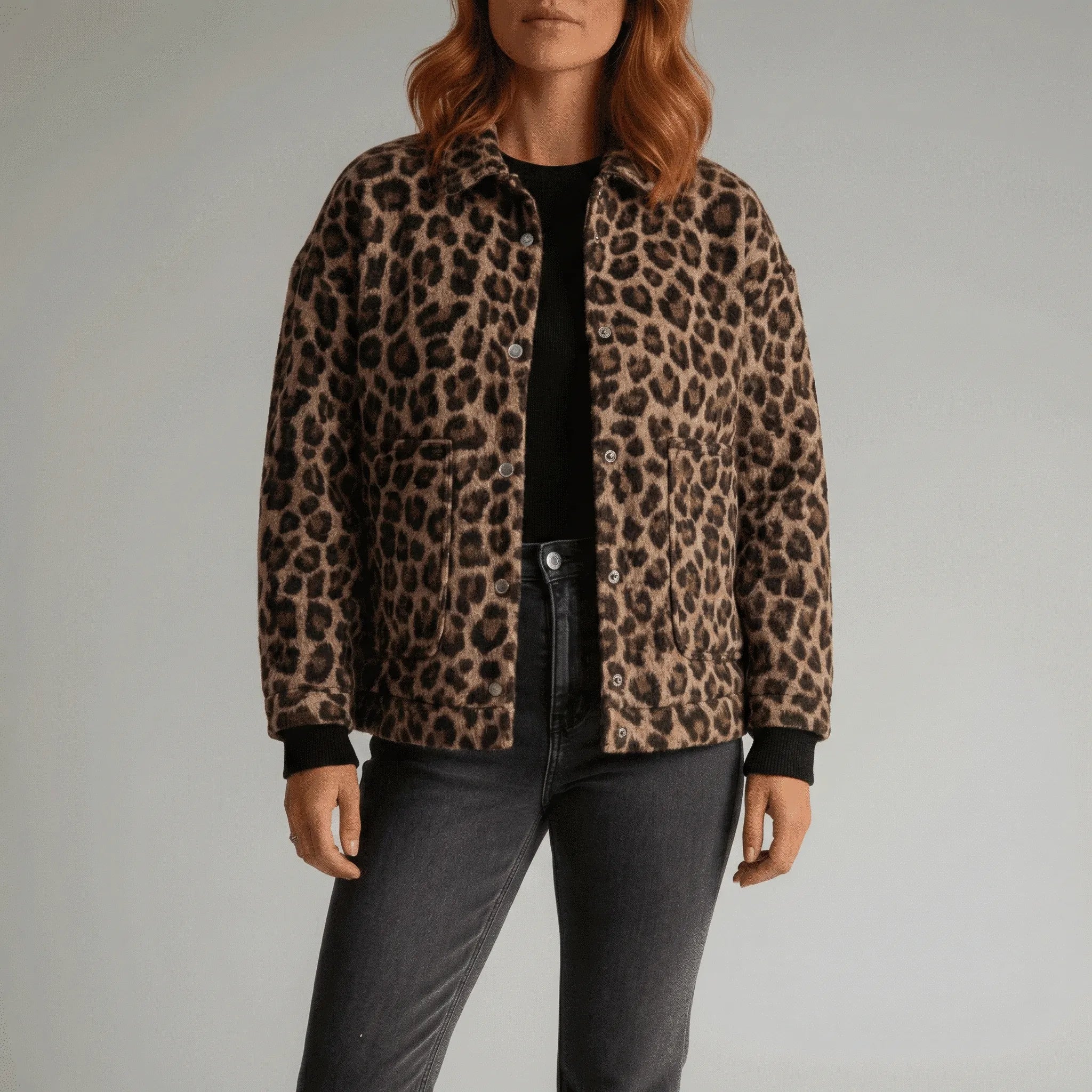 Women’s Leopard Print Overshirt Jacket