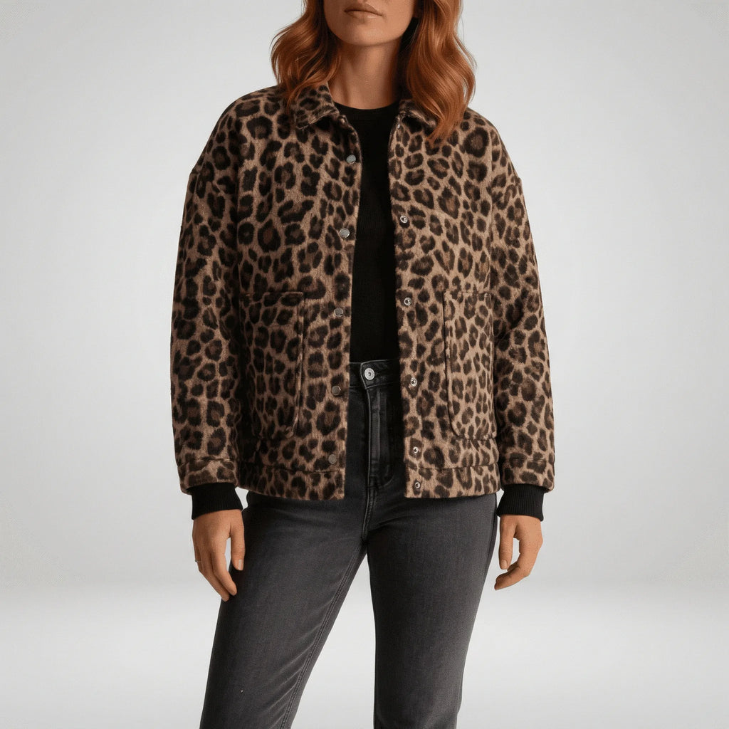 Women’s Leopard Print Overshirt Jacket