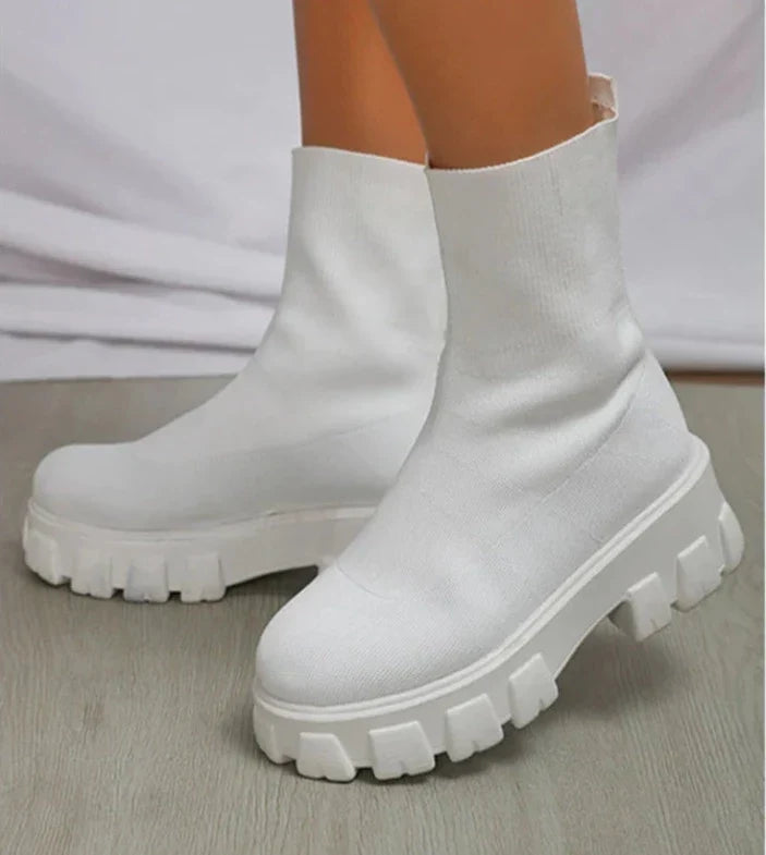 Women’s Chunky Sole Sock Ankle Boots