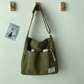 Women’s Corduroy Multi-Pocket Shoulder Bag